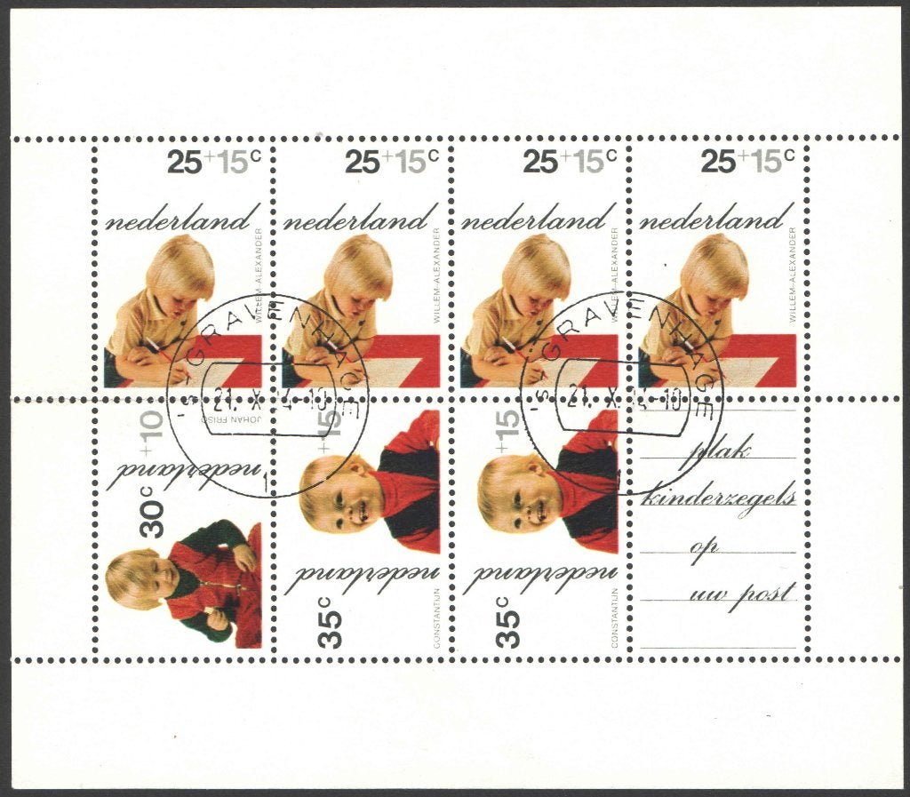 Nederland NVPH nr 1024 gestempeld Kinderpostzegels 1972, Ophalen of Verzenden, Na 1940, Gestempeld