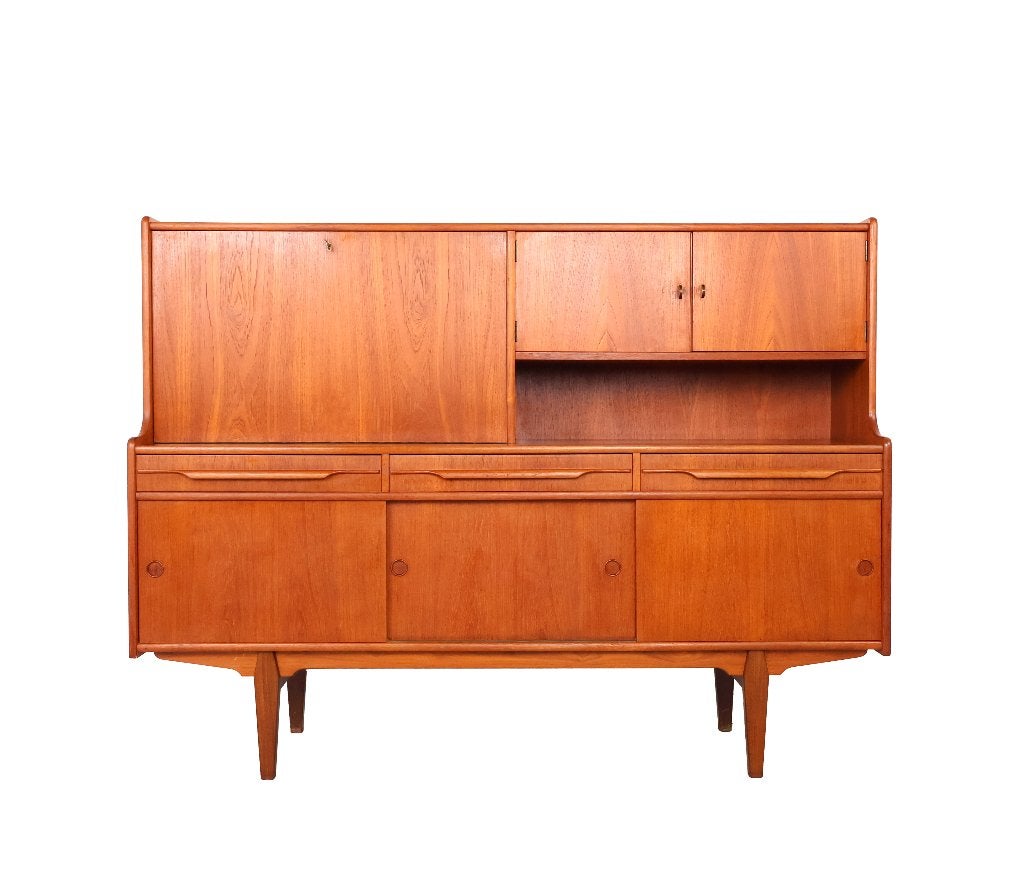Deense design dressoirs, highboards, buffetkasten 1960s, Ophalen, Gebruikt, Scandinavisch, sixties, vintage, mid-century, Deens design