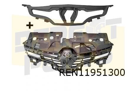 Renault Clio IV (1/13-9/16) grille boven (inc. steun) Origin, -, -, Nieuw, Ophalen of Verzenden