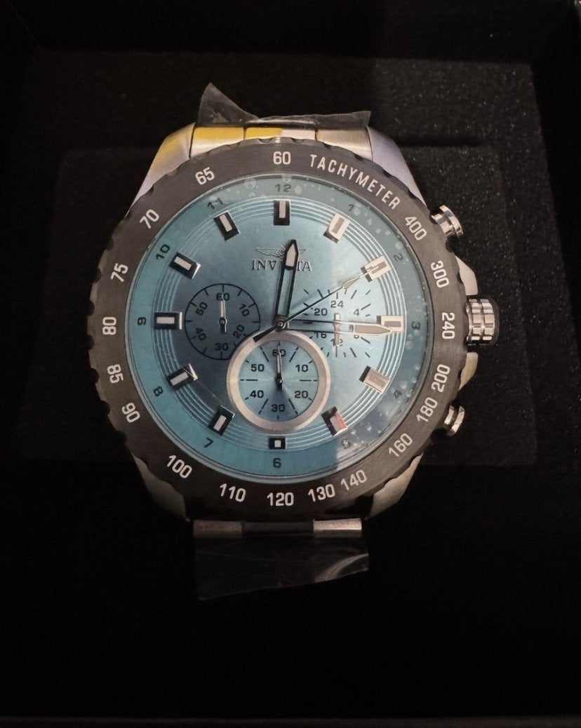 Invicta Speedway Delta Shift Heren Horloge  48mm -, Ophalen of Verzenden, Nieuw, Zwart