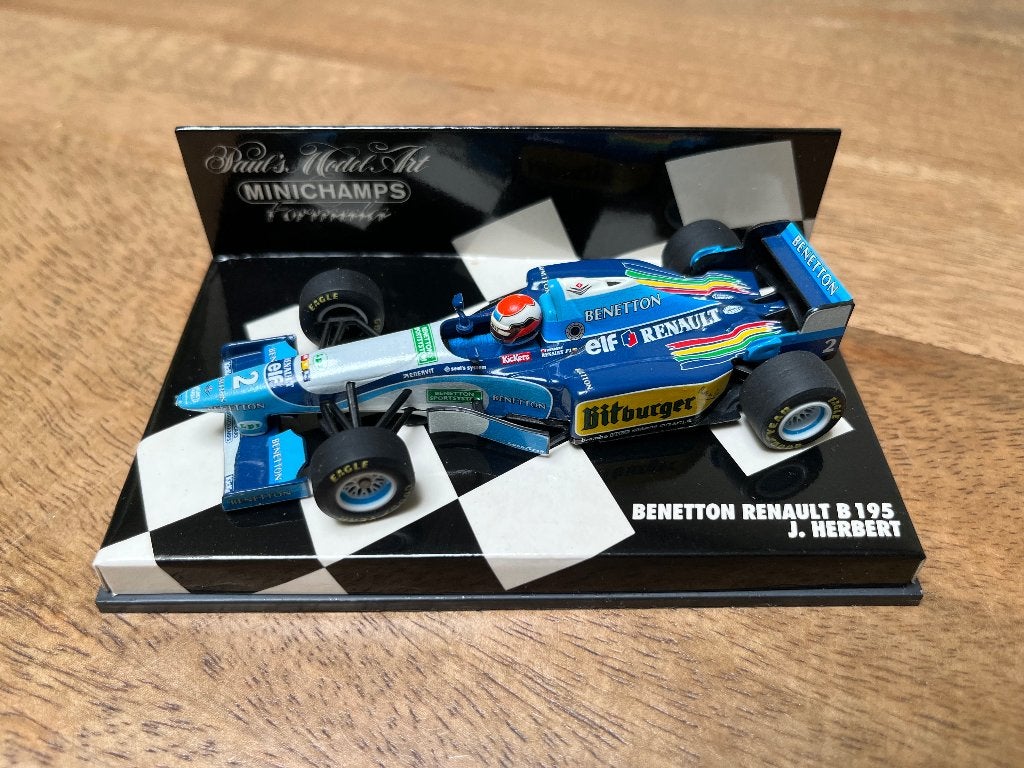 Minichamps F1 Benetton Renault B195 J. Herbert, Ophalen of Verzenden, Zo goed als nieuw, Auto, MiniChamps