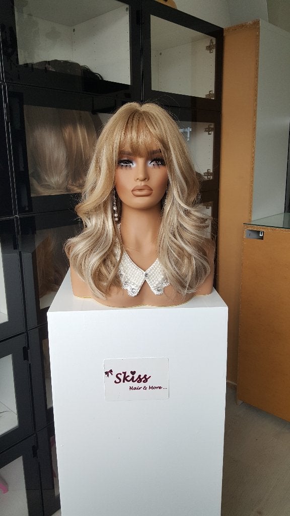 Pruik Pony/Lok: Gemixt Blond (Warm&Licht) Vlot Model, Ophalen of Verzenden, Nieuw, Pruik of Haarverlenging