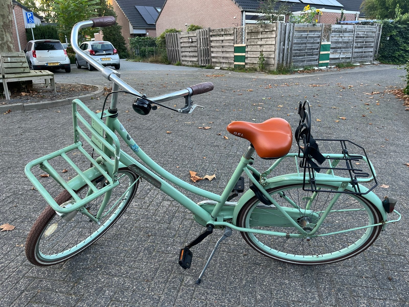 Stadsfiets Dames - Mintgroen met Voordrager, Overige merken, Velgrem, Versnellingen, Ophalen of Verzenden