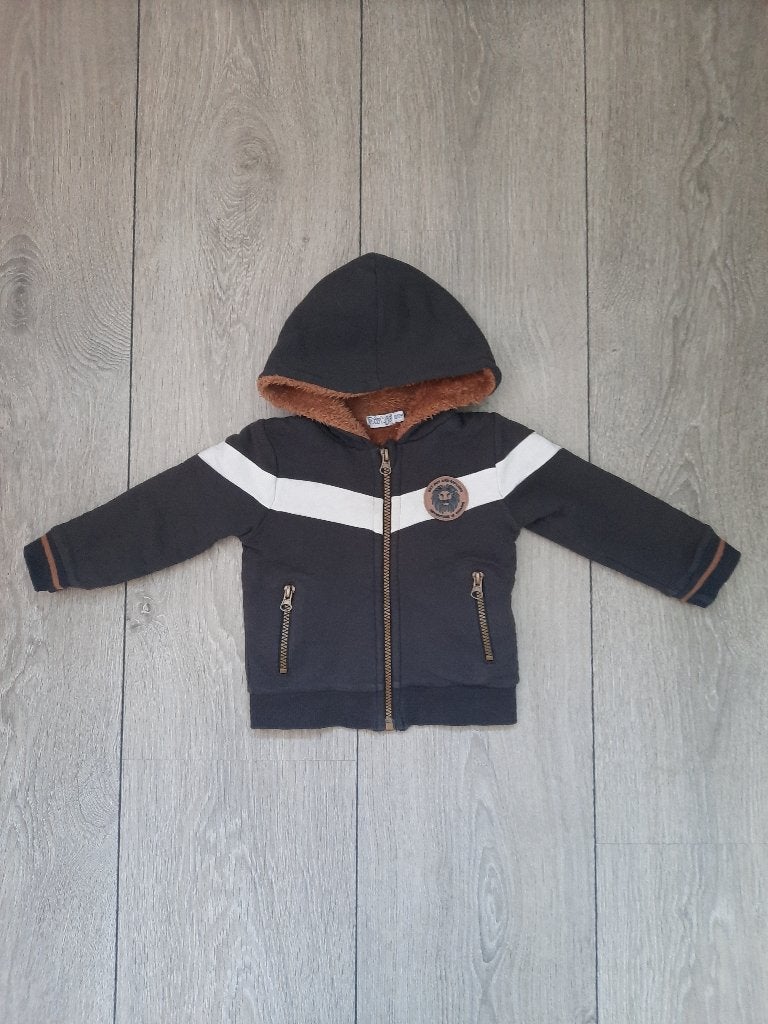 Grijs met witte streep borgvest - Dirkje maat 80, Gebruikt, Dirkje, Ophalen of Verzenden, Jasje