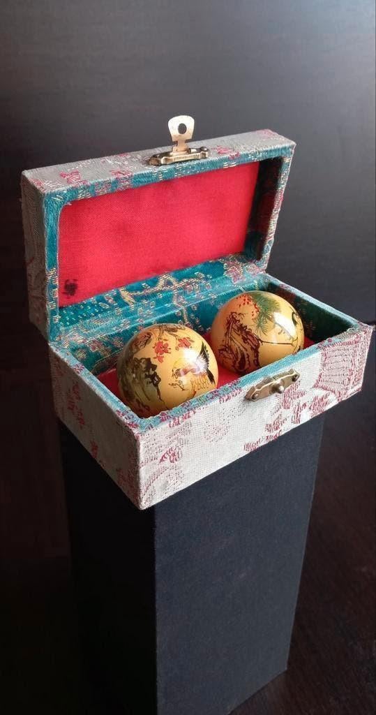 Zeldzame handgeschilderde Baoding-ballen, Chinese oefenballe, Ophalen of Verzenden