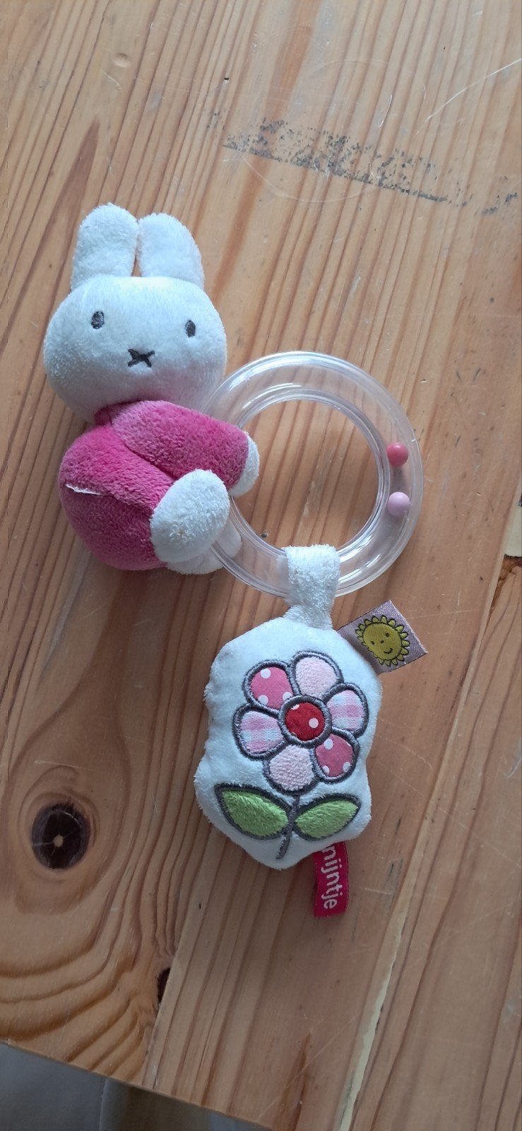 Nijntje rammelaar met bloem, Ophalen of Verzenden, Gebruikt, Rammelaar, Met geluid