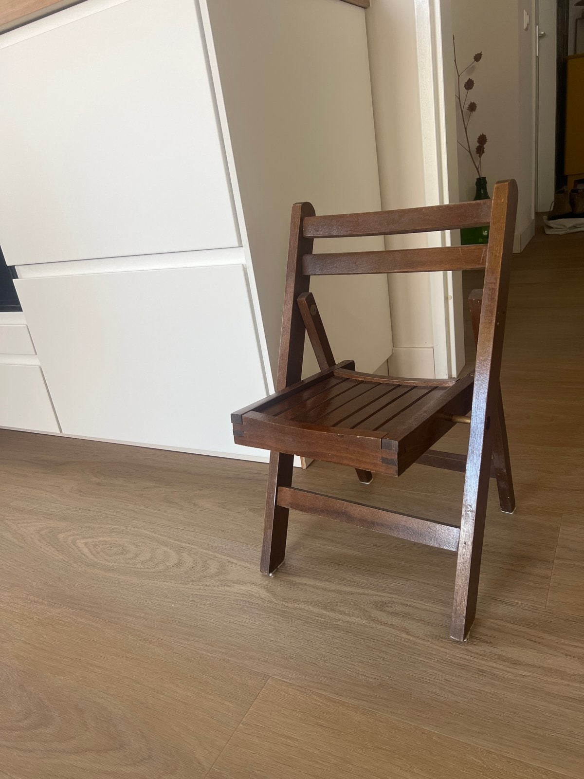 Houten kinder klapstoel - Compact en handig, Ophalen, Gebruikt, Inklapstoel