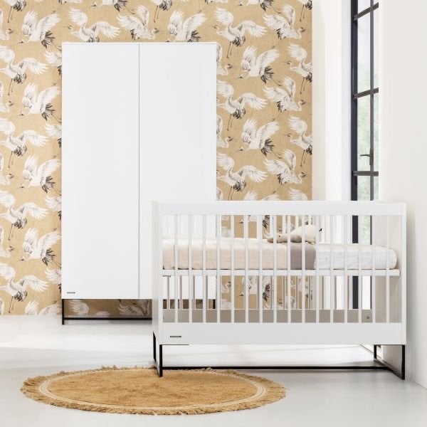 Kidsmill Modular kledingkast - Mat wit met zwart onderstel, Kinderen en Baby's, Kinderkamer | Commodes en Kasten, Ophalen, Kast