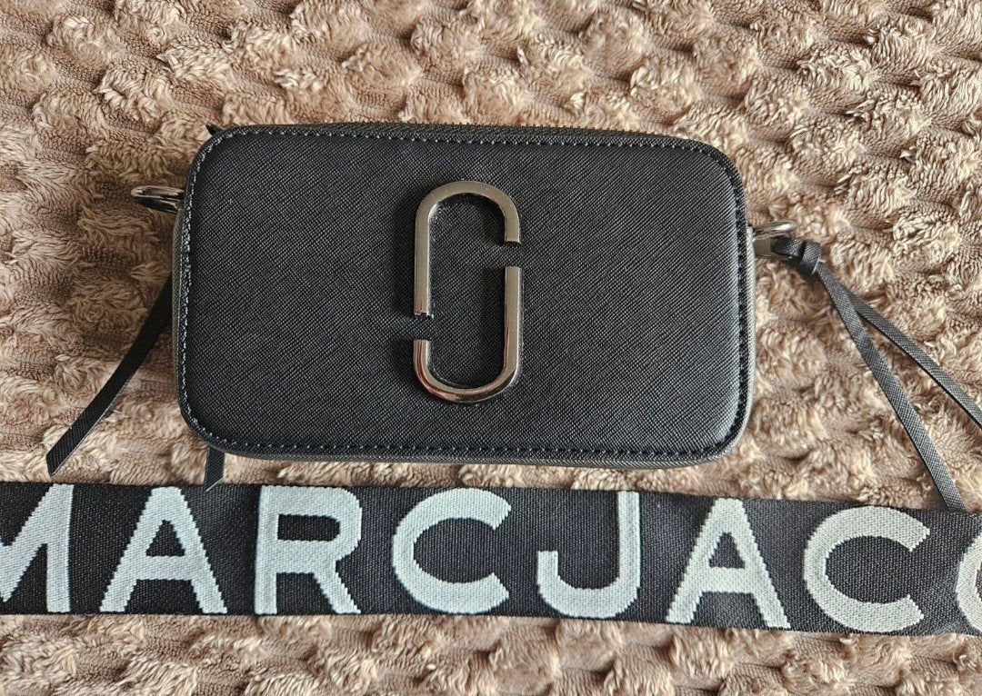 Marc Jacobs Snapshot Tas Zwart met Brede Band, Ophalen of Verzenden, Zo goed als nieuw, Zwart, Schoudertasje