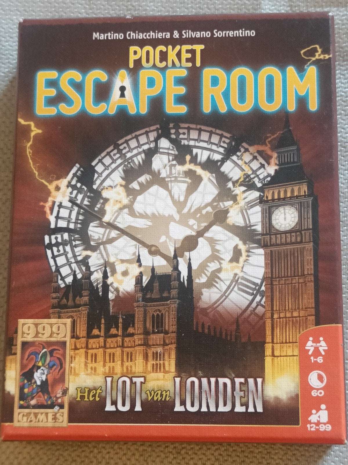 Pocket Escape Room: Het Lot van Londen (999 Games), Een of twee spelers, Ophalen of Verzenden, Gebruikt, 999 Games