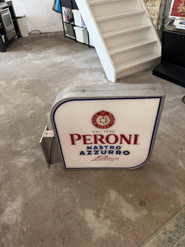 Lichtbord Peroni, Ophalen of Verzenden, Gebruikt, Reclamebord, Plaat of Schild, Overige merken