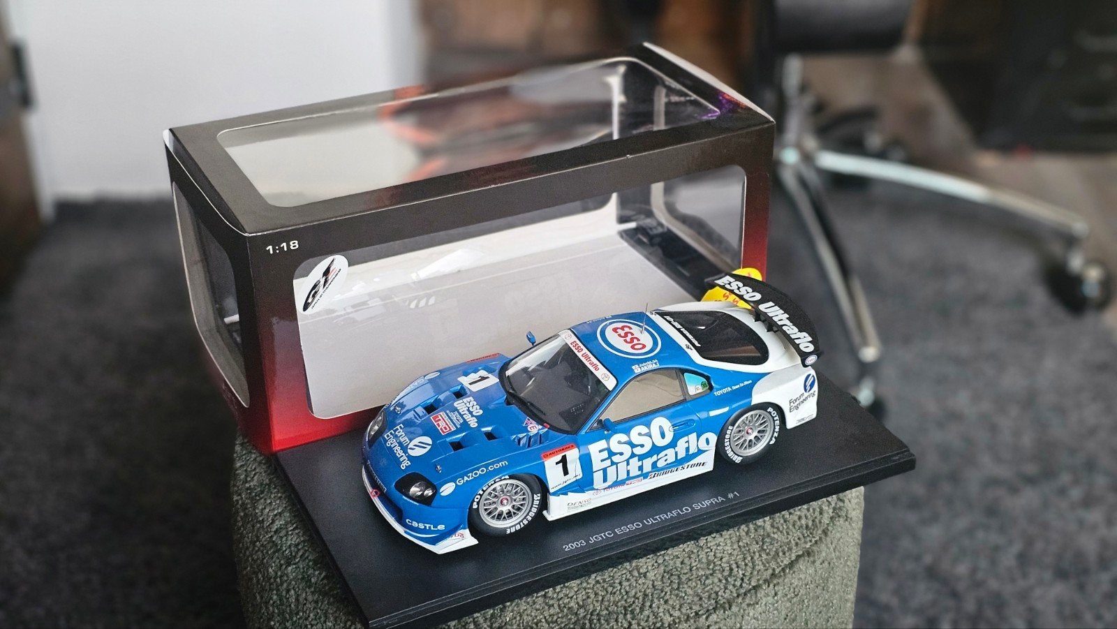 Toyota Supra - JGTC GT500 - Autoart 1:18, Hobby en Vrije tijd, Modelauto's | 1:18, Ophalen, Zo goed als nieuw, Autoart