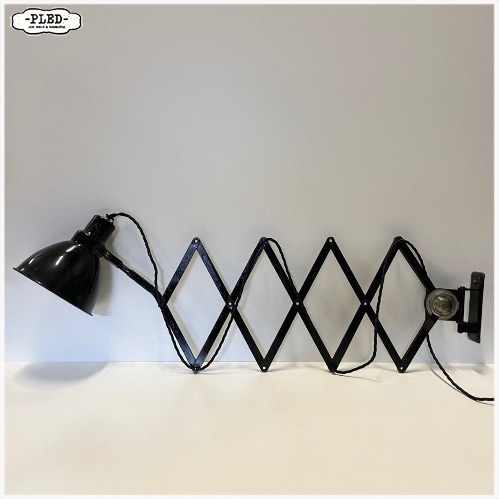 Grote schaarlamp van Philipp Weber, 1930s Bauhaus, Antiek en Kunst, Antiek | Lampen, Ophalen of Verzenden