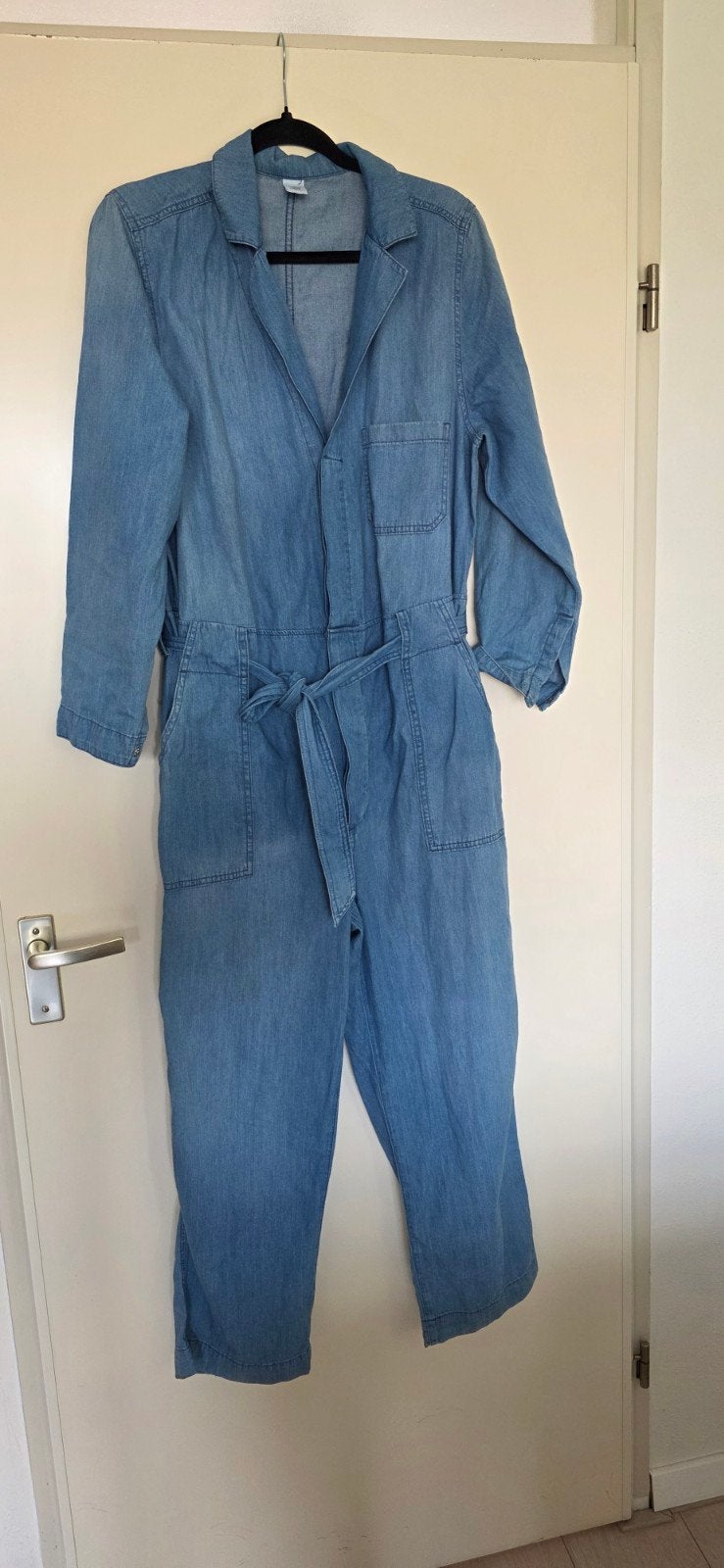 Spijker jumpsuit dames maat L H&M, H&M, Blauw, Maat 42/44 (L), Ophalen of Verzenden