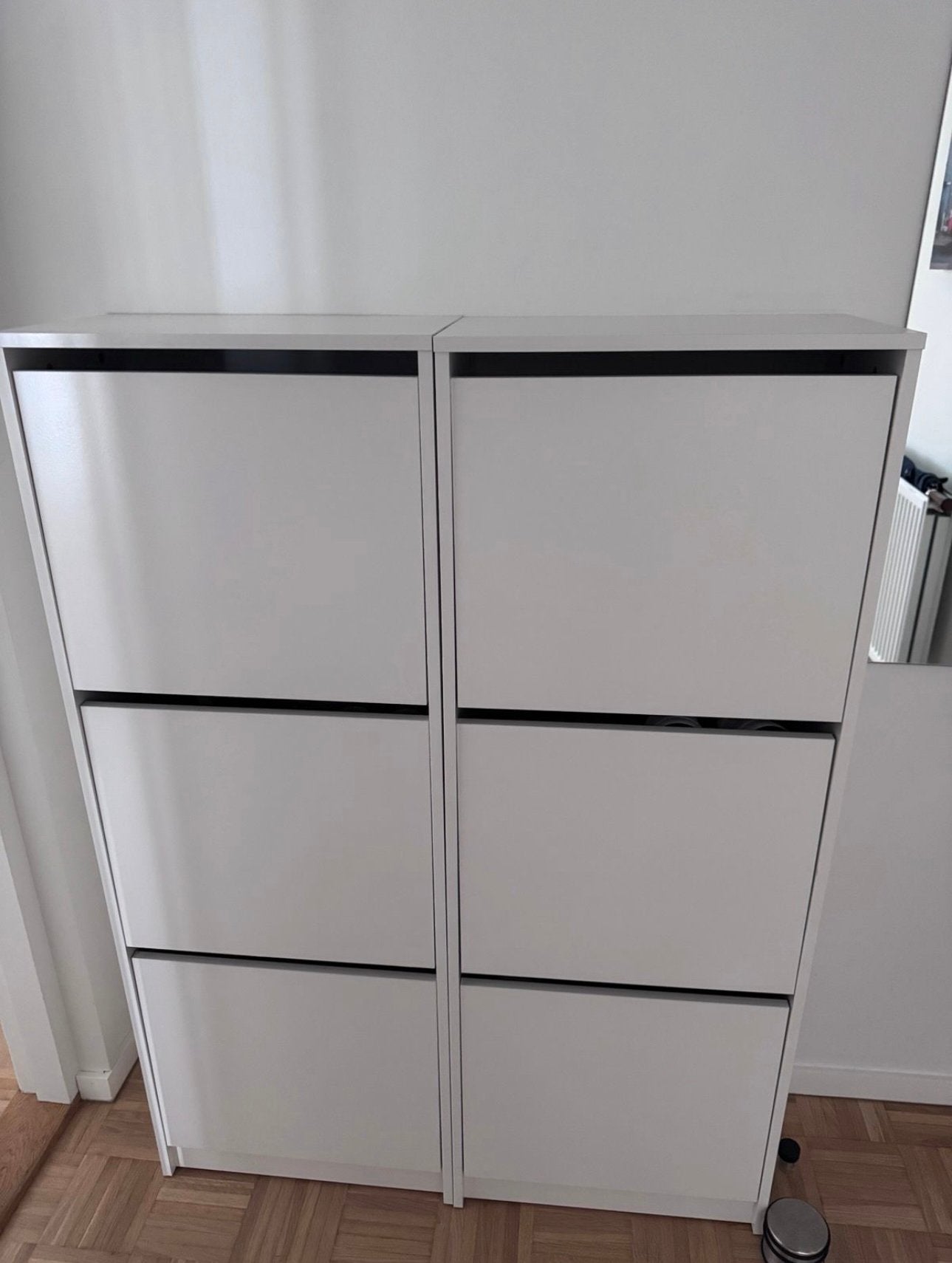 2 Ikea Bissa shoe cupboards, Huis en Inrichting, Kasten | Schoenenkasten, Ophalen, Zo goed als nieuw