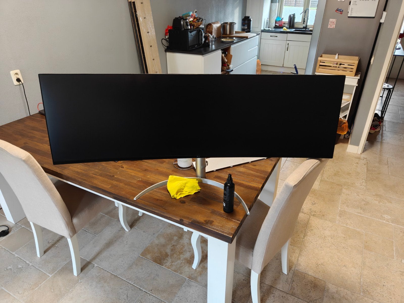 LG 49WQ95C-W Ultrawide Monitor met Monitorarm, Gaming, IPS, 101 t/m 150 Hz, In hoogte verstelbaar