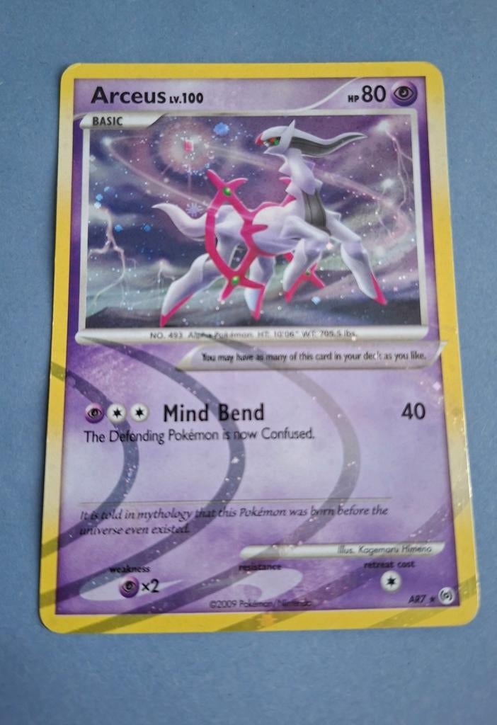2x Arceus AR7 Pokémon Kaart, Ophalen of Verzenden, Gebruikt, Meerdere kaarten, Foil