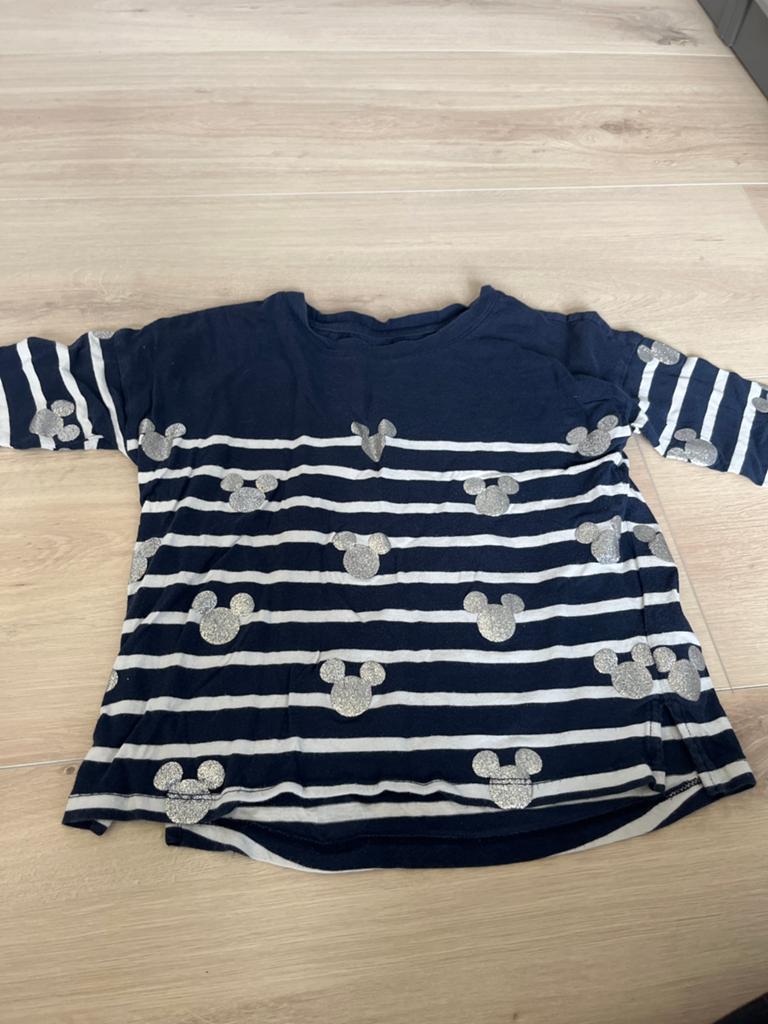 GAP Disney Mickey Mouse gestreept shirt, Ophalen of Verzenden, Gebruikt, Jongen of Meisje