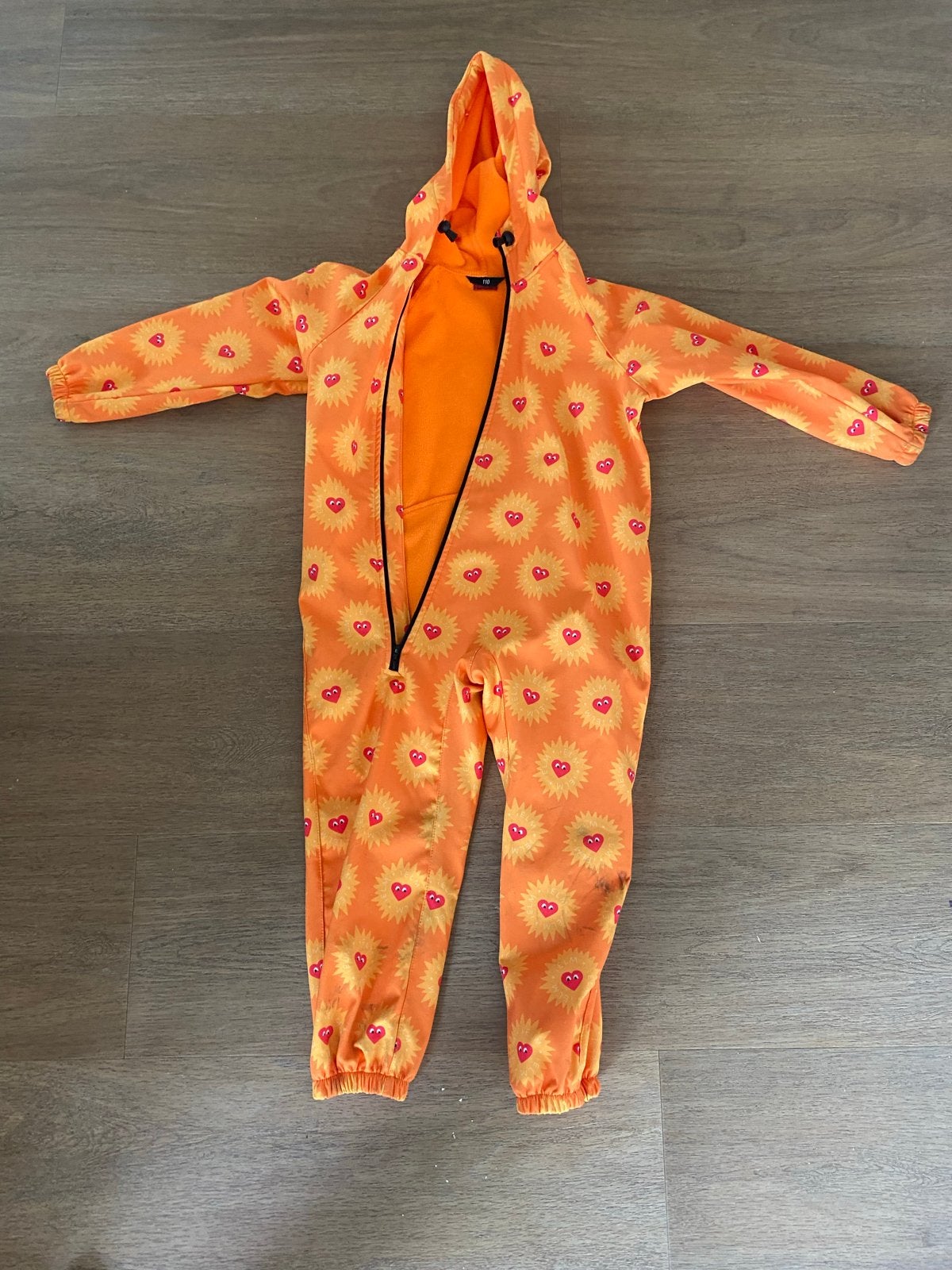 Oranje Ielm buitenpak regenpak maat 110, Ophalen, Gebruikt, Jongen of Meisje