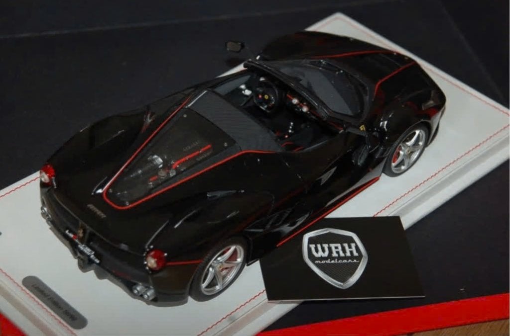 1:18 FERRARI LA FERRARI APERTA nero BBR ltd 99 pcs WRH, Verzenden, Zo goed als nieuw, Auto, Overige merken