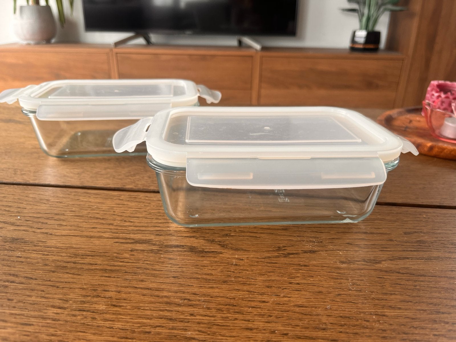 2x IKEA Ovenschaal met deksel - Glazen vershoudbakjes, Ophalen, IKEA, Zo goed als nieuw, Glas