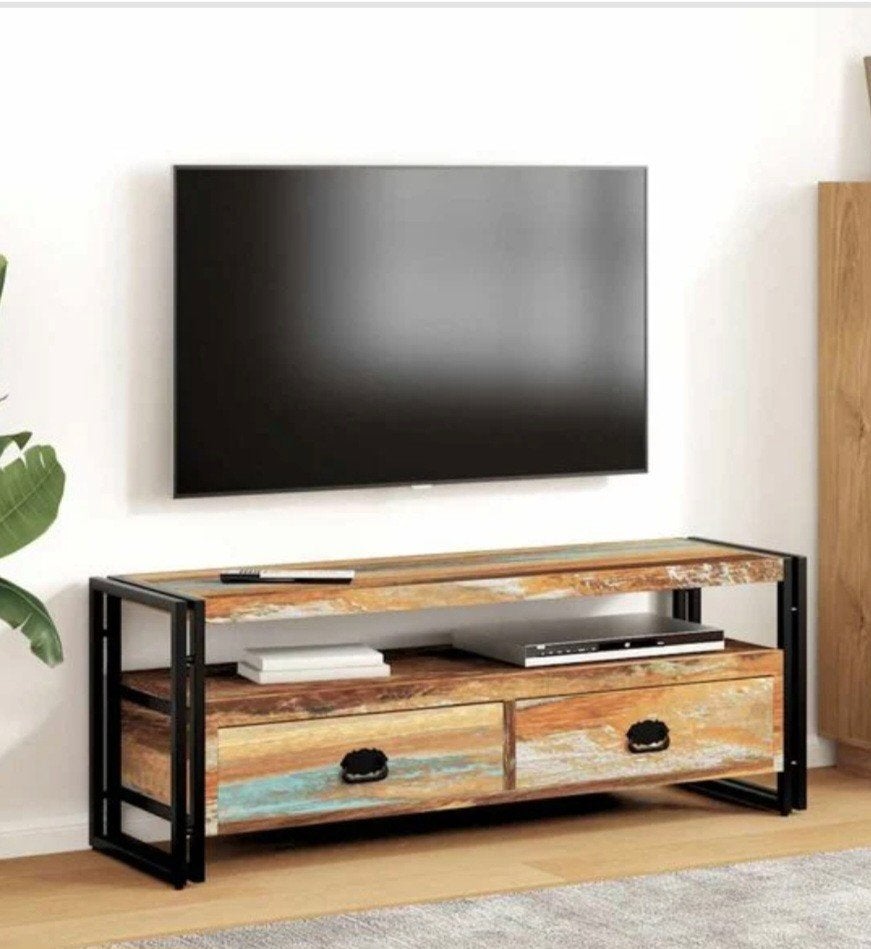 Tv kast meerkleurig mango hout, Huis en Inrichting, Kasten | Televisiemeubels, Ophalen, Zo goed als nieuw, 25 tot 50 cm, Minder dan 100 cm