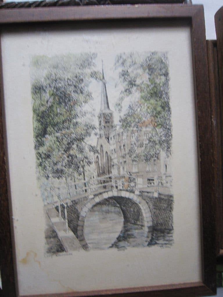 Prent van Delft, met lichte beschadiging Bob brobbel, Ophalen of Verzenden, Voor 1940, Gebruikt, Overige onderwerpen