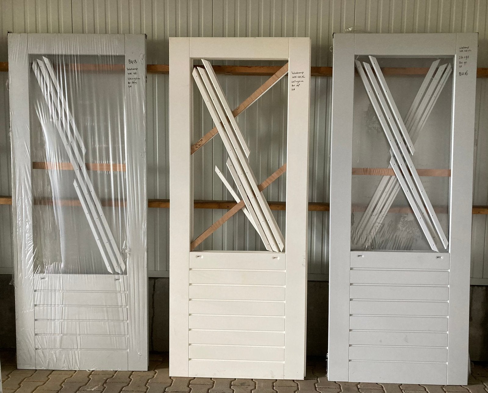OPRUIMING: Buitendeuren (Meranti) H 231,5 x B 93 cm, Ophalen, Nieuw