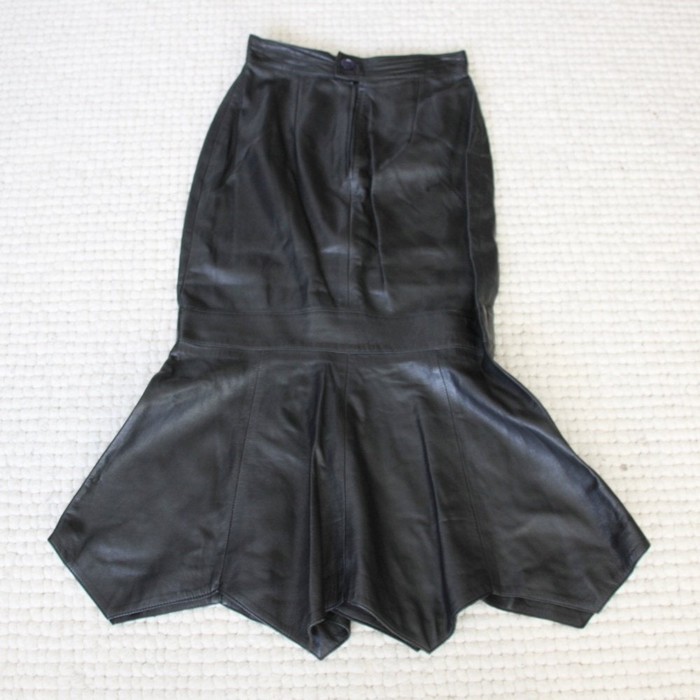 Exclusieve Soepele Leren Rok (S) € 65,-, Zwart, Ophalen of Verzenden, Zo goed als nieuw, Vintage