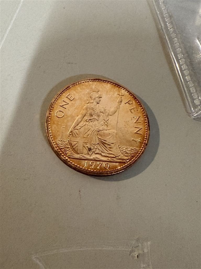 1970 one penny munt, Ophalen of Verzenden, Overige landen