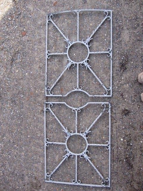 54,5x68,5 en 71,5 cm IJzeren deurrooster in twee delen, Ophalen
