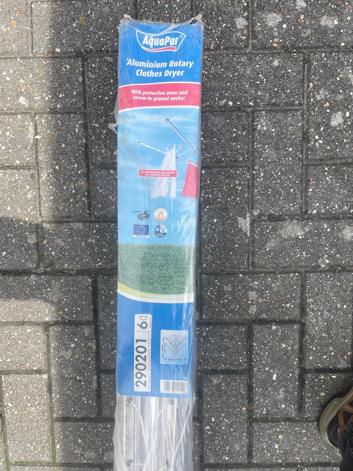 AquaPur Aluminium Droogmolen met Beschermhoes, Tuin en Terras, Ophalen, Nieuw, Droogmolen