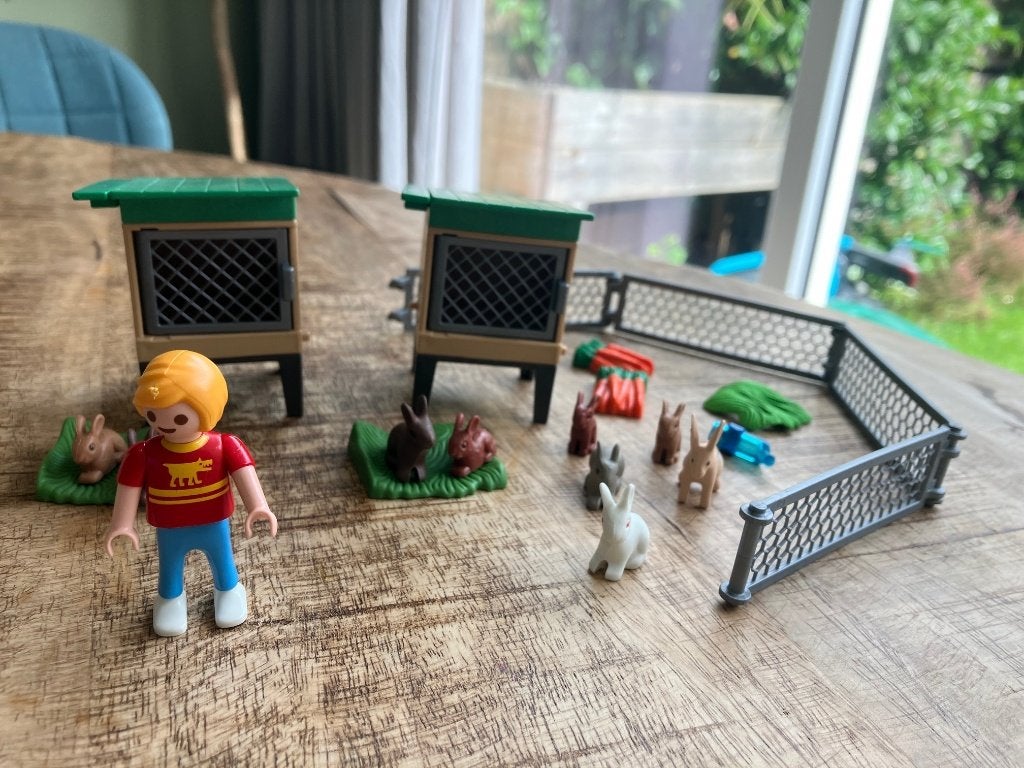 PLAYMOBIL Konijnenhok met buitenren - 6140, Kinderen en Baby's, Ophalen of Verzenden, Gebruikt, Complete set