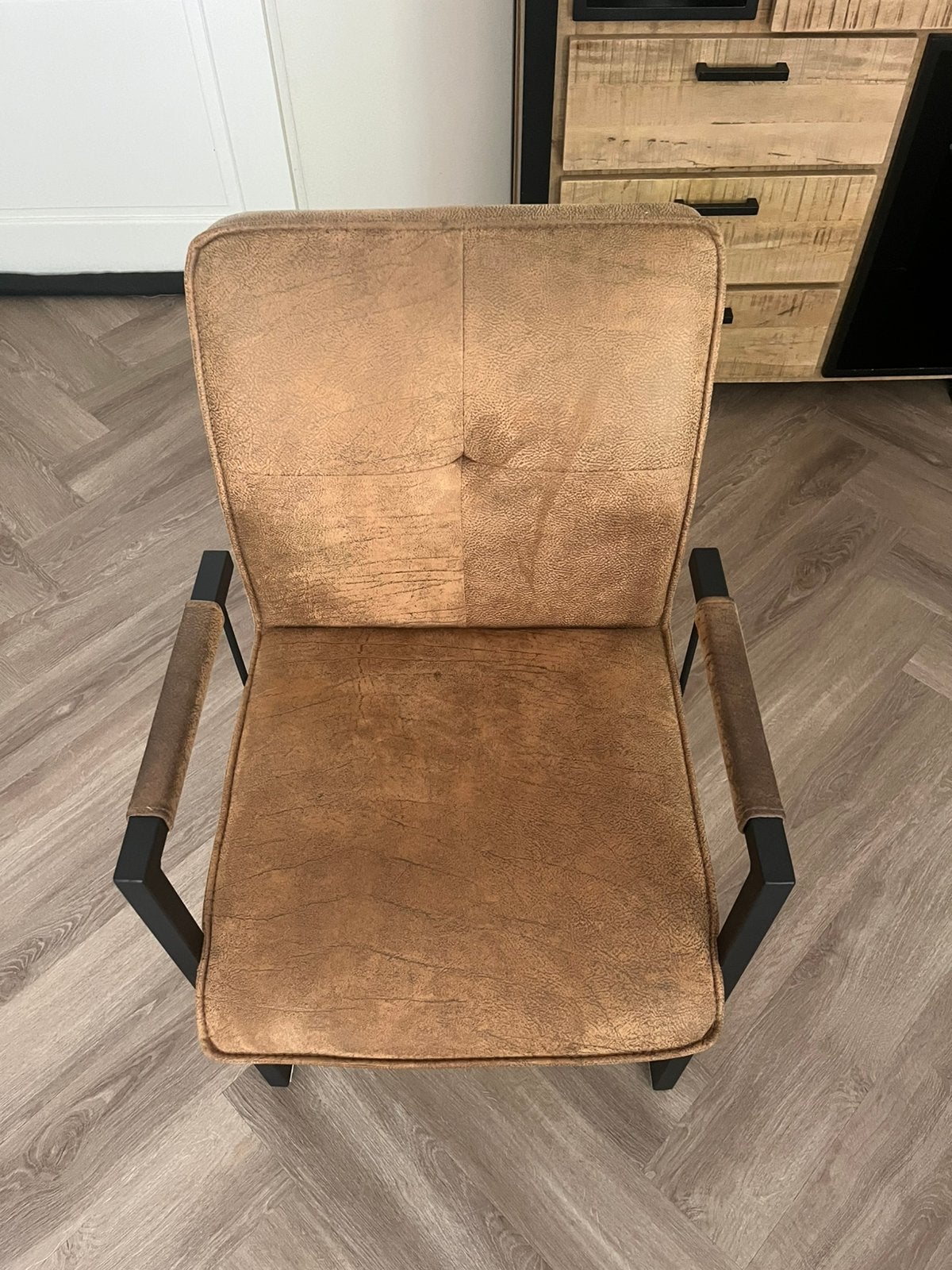Eetkamerstoelen (4x), Ophalen, Bruin, Nieuw, Leer