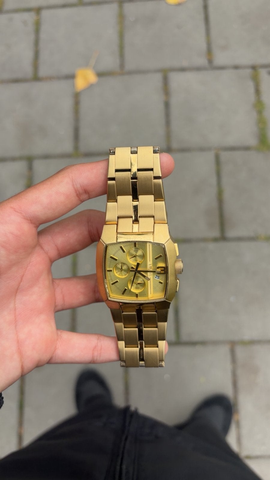 Diesel DZ4639 Herenhorloge – Goudkl, Sieraden, Tassen en Uiterlijk, Ophalen, Staal, Overige merken, 1960 of later