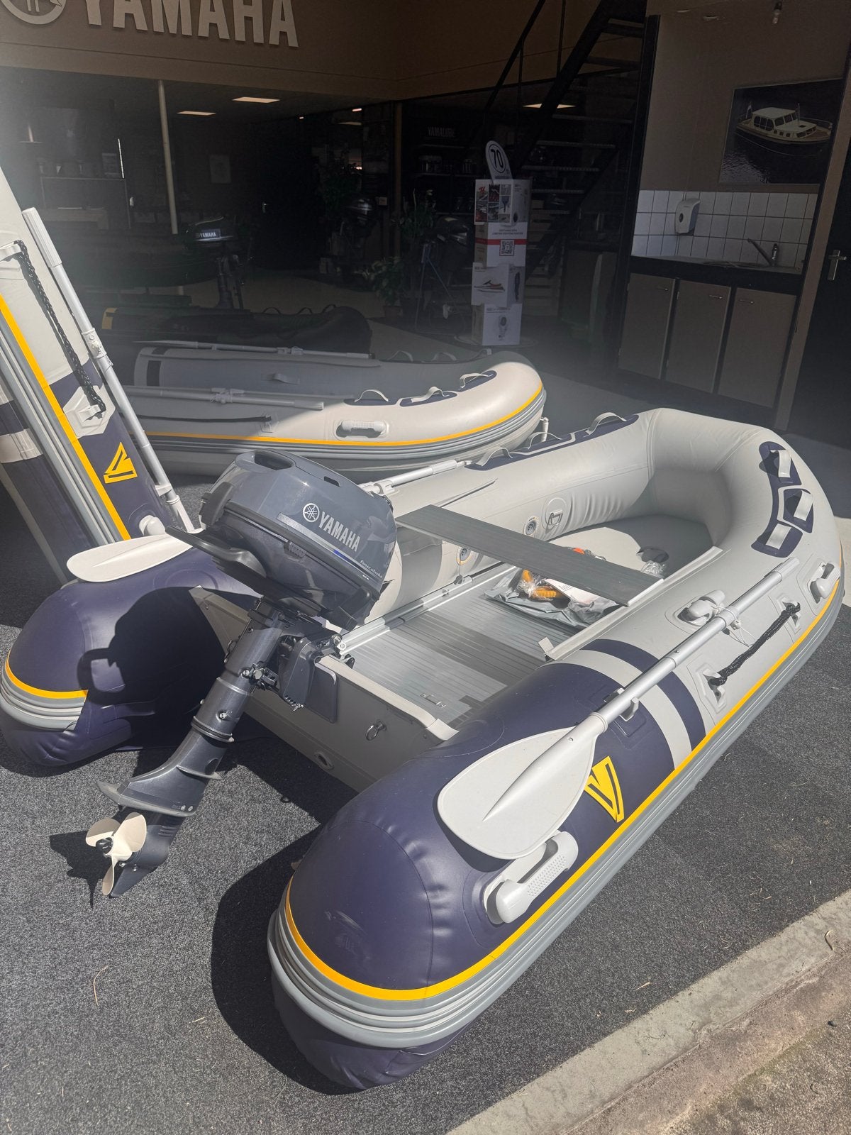 Nieuw! Yellow V 270 rubberboot met Yamaha 4 pk 4 takt, Ophalen, Aluminium, Inclusief motor, Yamaha