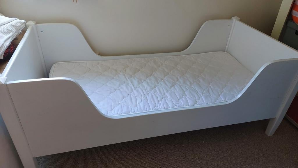 kinderledikant kinderbedje 160x70 kleur wit, Kinderen en Baby's, Gebruikt, 70 tot 85 cm, Minder dan 140 cm, Ophalen