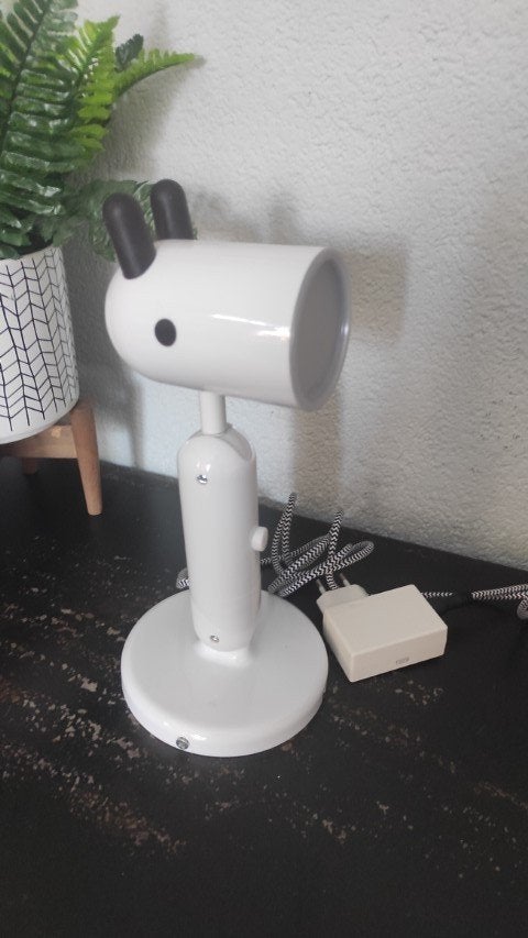 Retro tafellamp wit Ikea Krux giraf, Figuurlamp, Kunststof, 28 cm, Overige stijlen