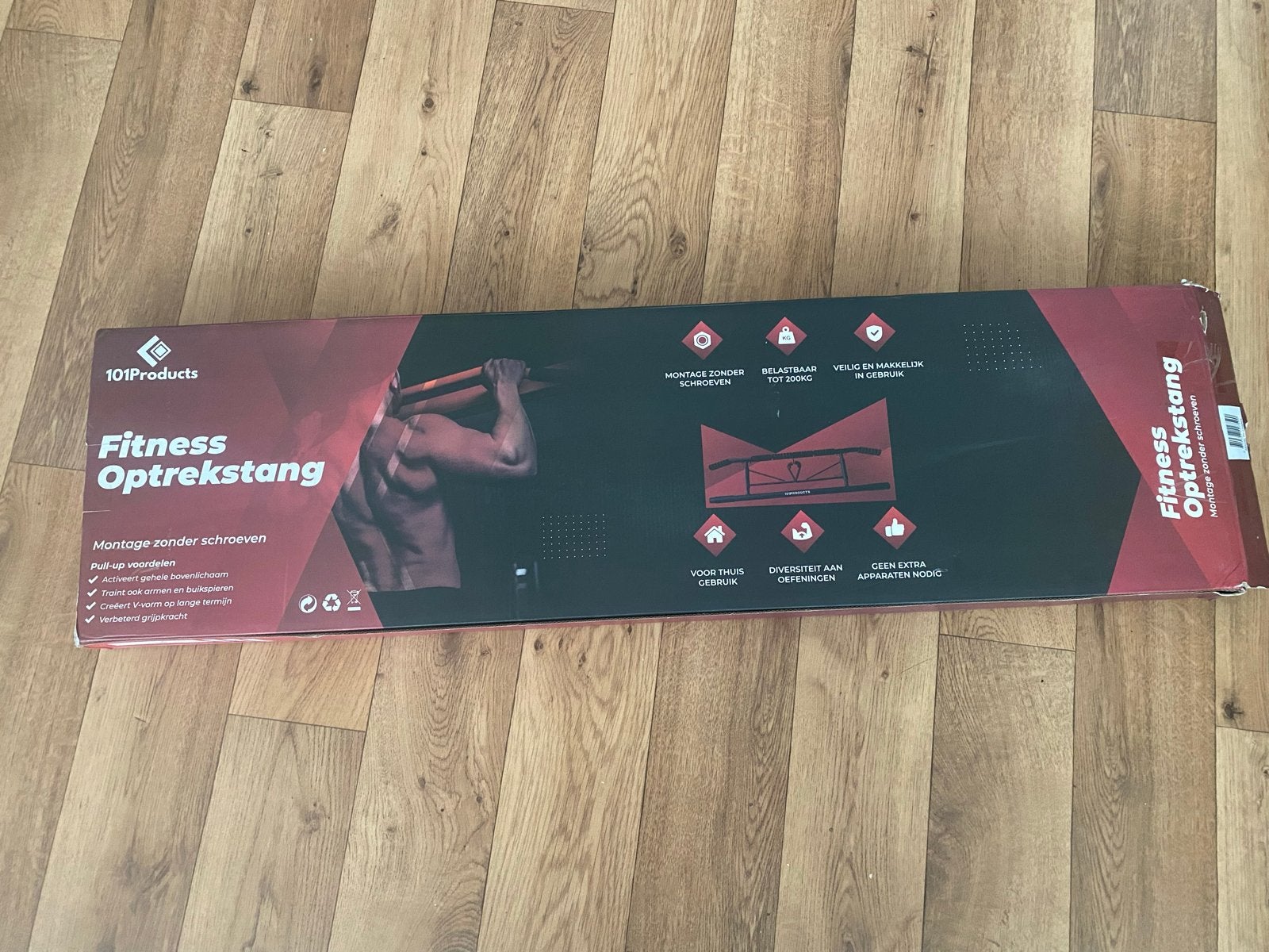 Fitness Optrekstang - Montage zonder schroeven, Ophalen of Verzenden, Nieuw, Armen, Oprekstang