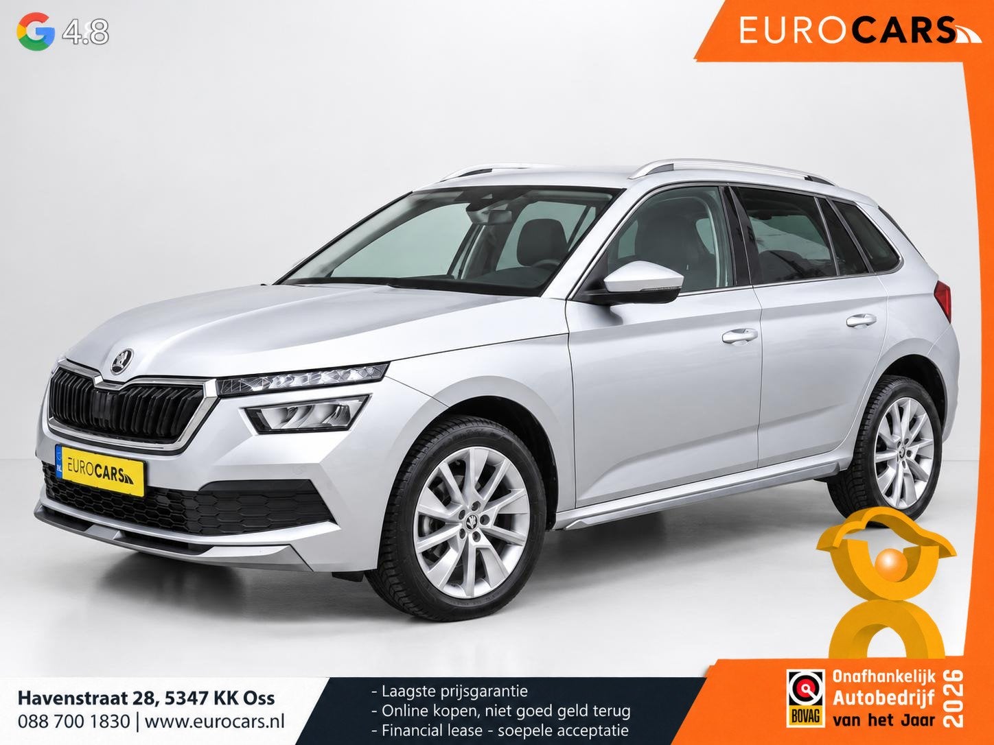 Skoda Kamiq 1.0 TSI 110pk DSG Style Navigatie Apple Carplay/, Auto's, Gebruikt, 3 cilinders, Kamiq, Lane Keeping Assist