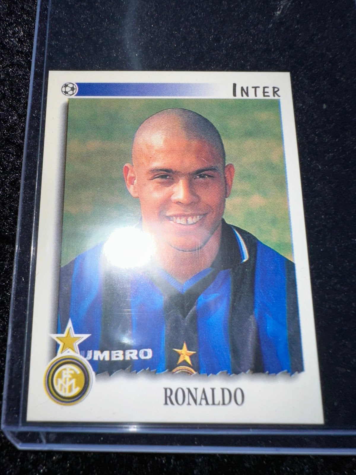Zeldzame Ronaldo Panini 1998 Inter Milan, Ophalen of Verzenden, Zo goed als nieuw, Buitenlandse clubs, Poster, Plaatje of Sticker