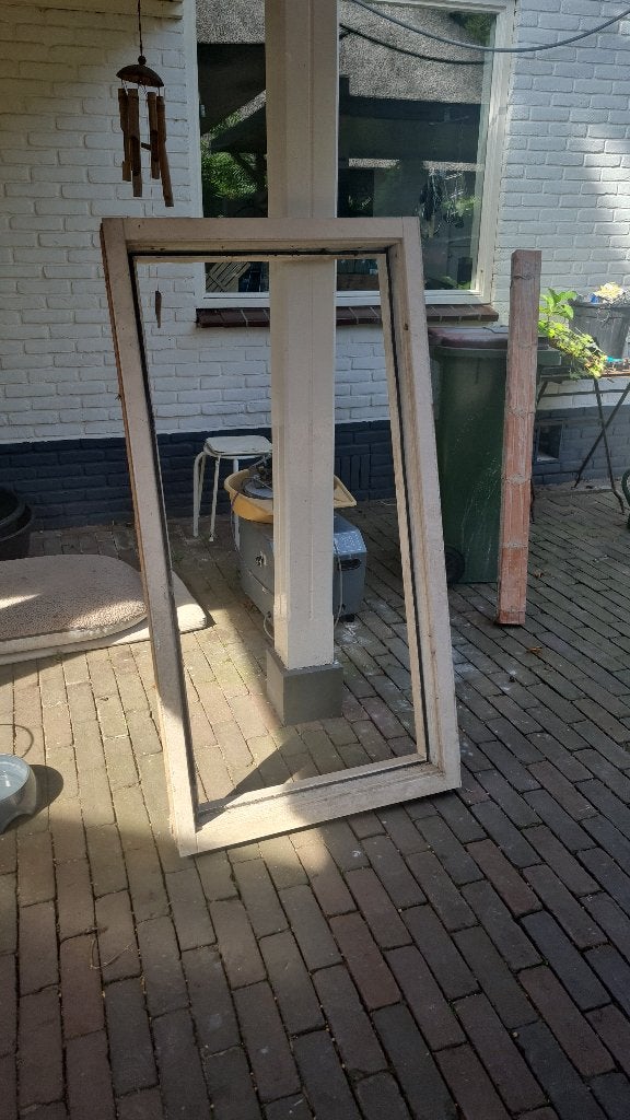Raam Kozijn horizontaal 1,48x77cm. Merbau!, Doe-het-zelf en Verbouw, Raamkozijn, Ophalen of Verzenden, Zo goed als nieuw, 150 tot 225 cm