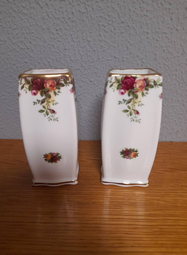 royal albert old country rose adv 9 vaasjes 20.00 ps, Antiek en Kunst, Antiek | Servies compleet, Ophalen of Verzenden
