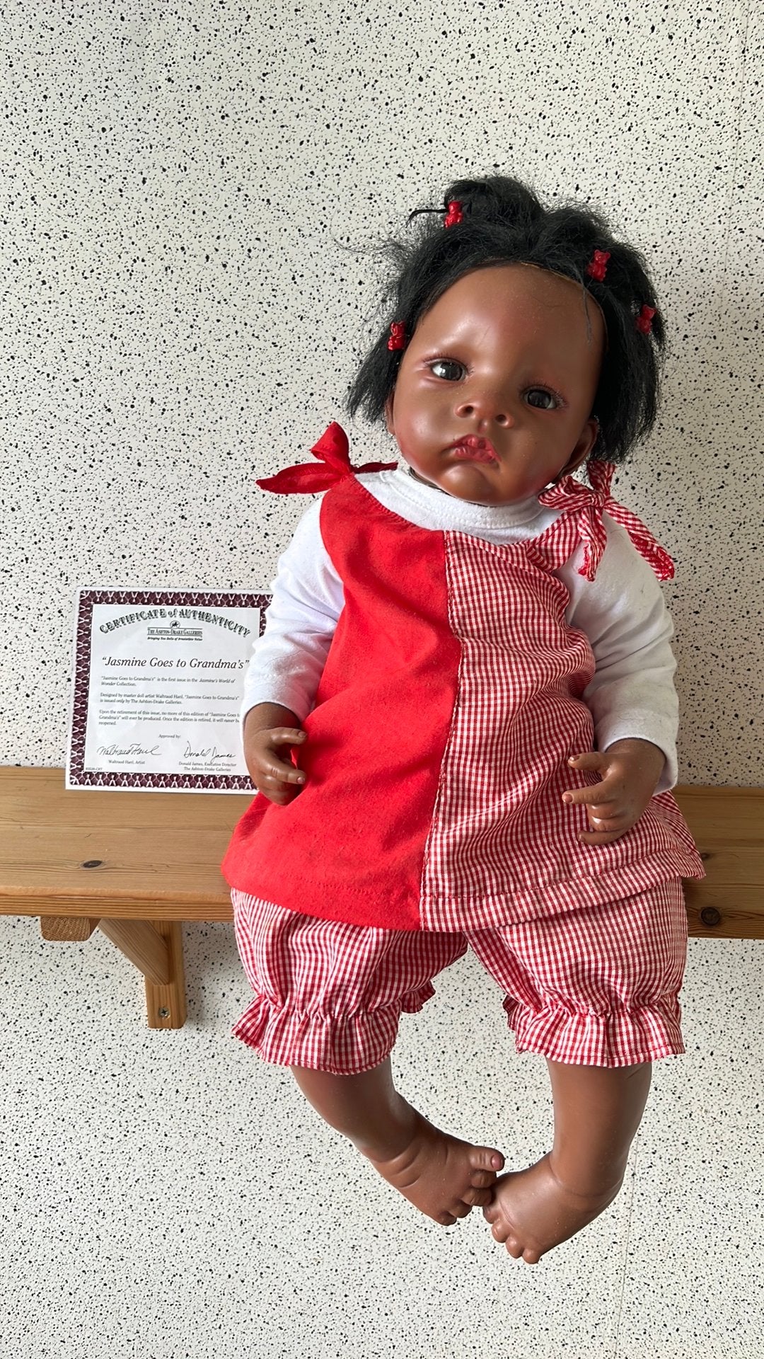 Reborn babypop 'Jasmine Goes to Grandma's', Ophalen, Zo goed als nieuw, Babypop