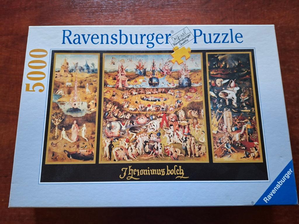 Puzzel Ravensburger 5000 stukjes De tuin der lusten., Ophalen of Verzenden, Meer dan 1500 stukjes, Zo goed als nieuw