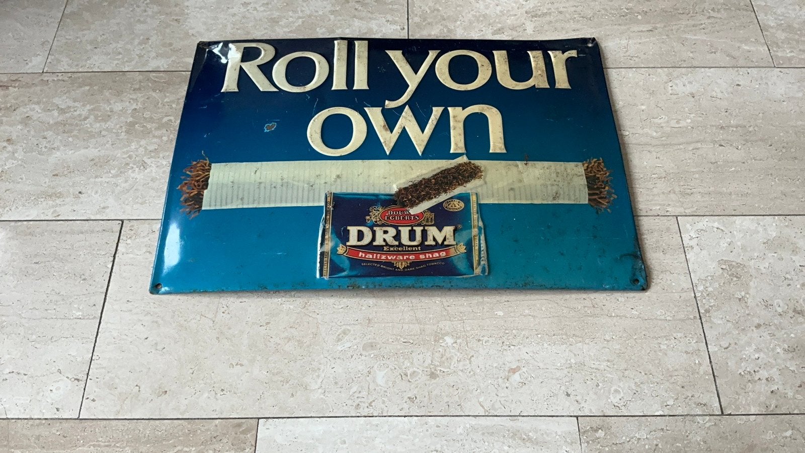 Bord  “DRUM”, Ophalen of Verzenden, Zo goed als nieuw, Reclamebord