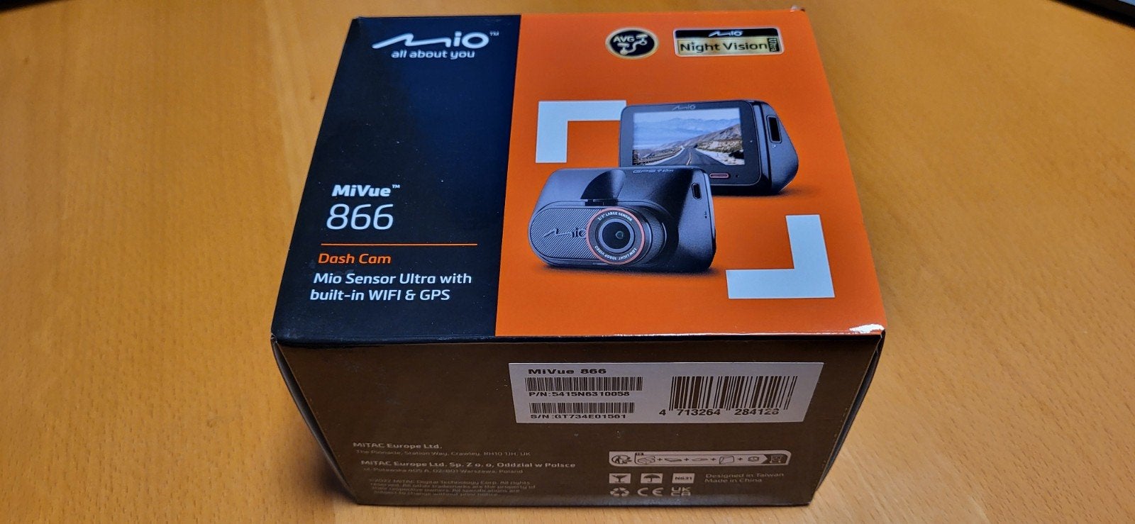 Mio MiVue 866 Dashcam met WiFi en GPS, Auto diversen, Ophalen of Verzenden, Zo goed als nieuw