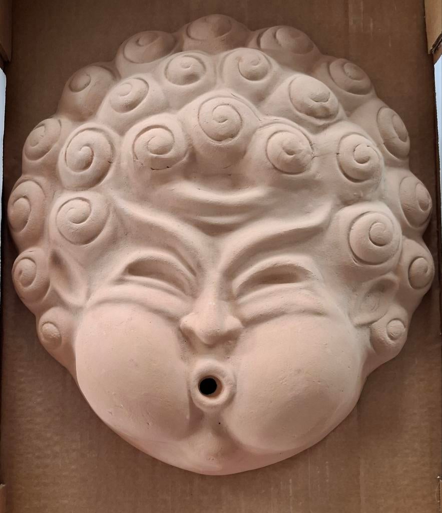 Waterspuwer terra cotta - 38 x 36 cm, Tuin en Terras, Tuinbeelden, Ophalen, Nieuw