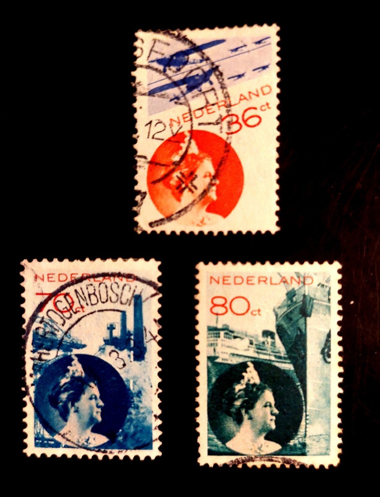 postzegels Koningin Wilhelmina 1931-1933 gebruikt., Postzegels en Munten, Ophalen of Verzenden, T/m 1940, Gestempeld