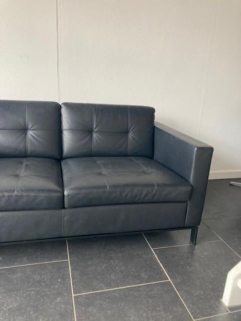 Walter Knoll Norman Foster 502 tweezits bank , zwart leder, Huis en Inrichting, Design, 150 tot 200 cm, Tweepersoons, 75 tot 100 cm